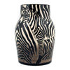 Dennis Chinaworks Zebra BlueGreenNatural Cat Shape 9" - uk-art-pottery-test-site