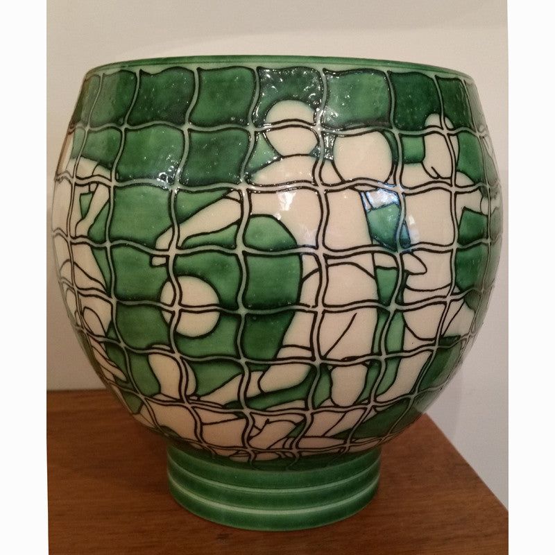 Dennis Chinaworks Sport Football Green Deco 7" - uk-art-pottery-test-site