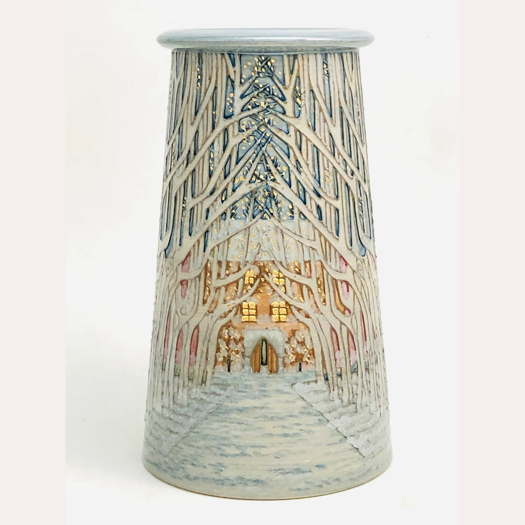 Klimt Winter Avenue, 10 inch Conical Vase, Ltd 25