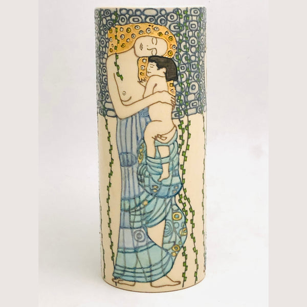 Dennis Chinaworks Mother & child, 10" Spill vase,  Ltd 1/25,