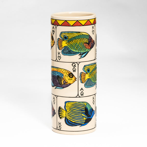 Poker Fish 10" Spill Vase Ltd 1/20 designed by Sally Tuffin