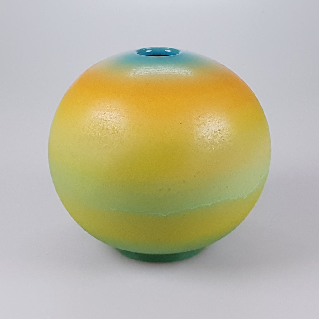 Painted 7" Sphere vase designed by Buchan Dennis for the Dennis Chinaworks 2