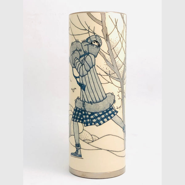 Winter Coats, 12inch Spill Vase Ltd edition of 20