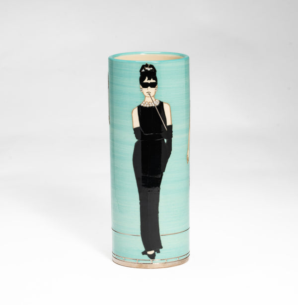 Dennis Chinaworks Little Black Dress Spill vase designed by Sally Tuffin