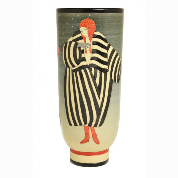 Dennis Chinaworks Fur Coats 12" Deco Vase Edition of 20. - uk-art-pottery-test-site
