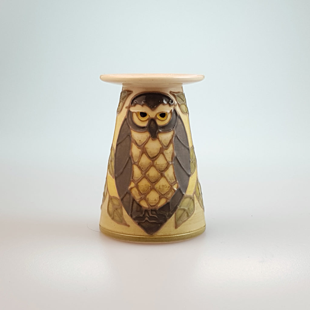 Dennis Chinaworks miniature Owl vase - uk-art-pottery-test-site
